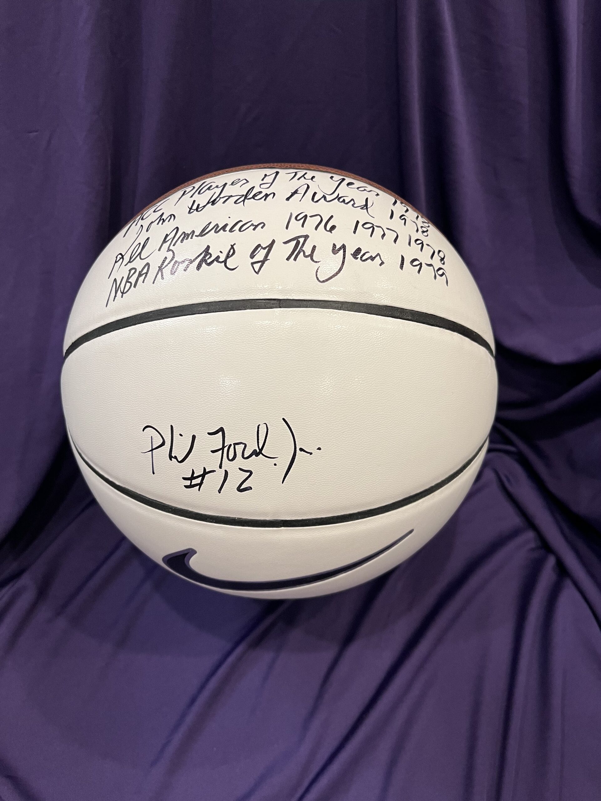 UNC Phil Ford Signed basketball